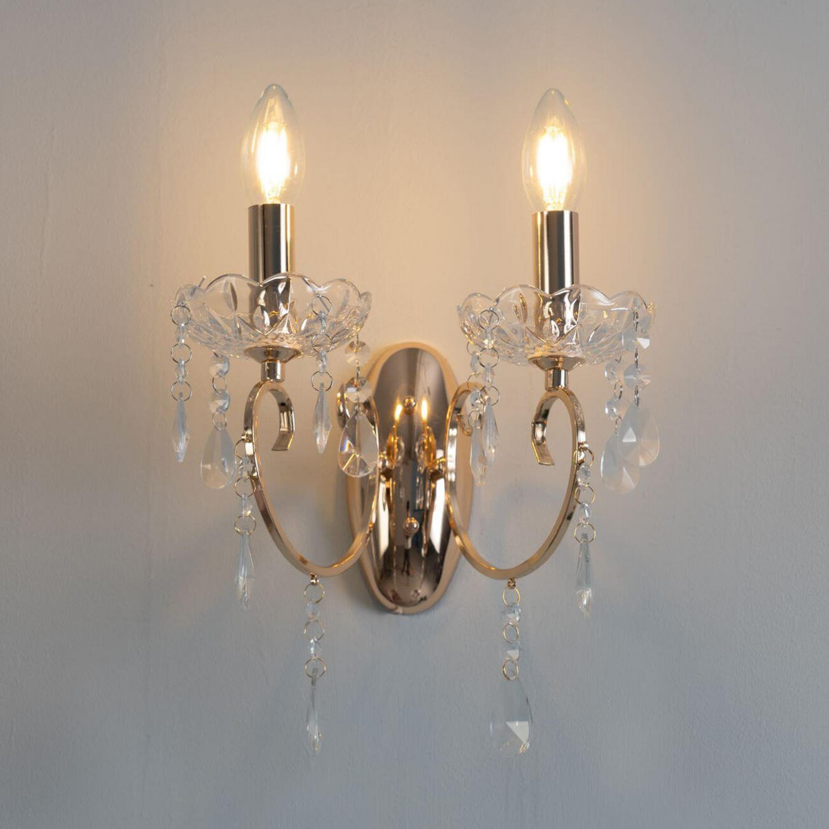 WANDLEUCHTE Pavia, Roségold, 28cm - Roségold, Glas (20/28/25.5cm) - KOSILUM