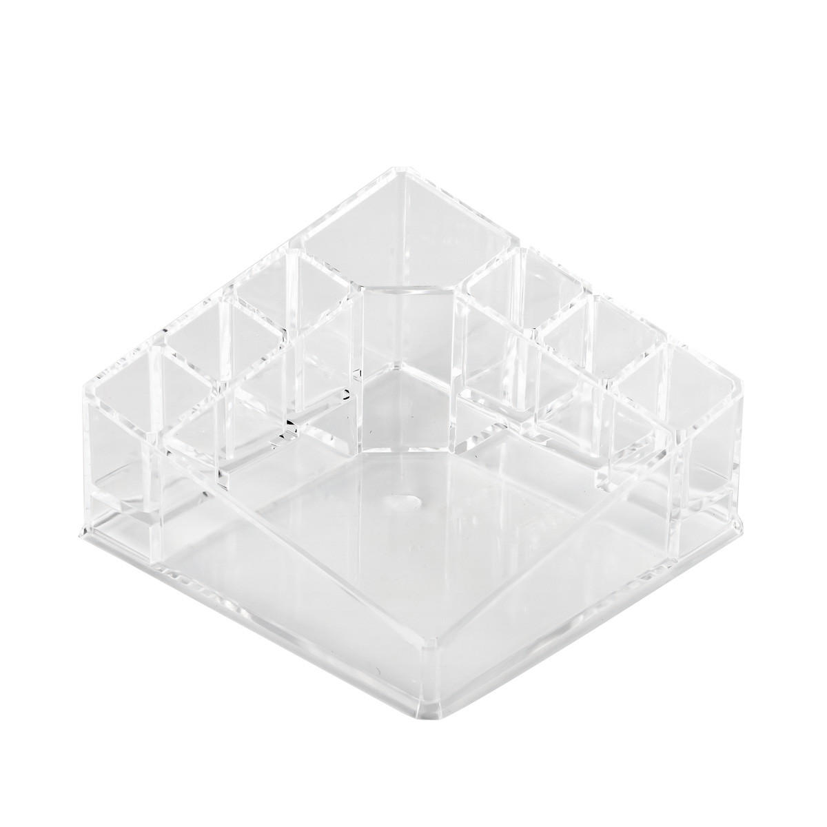 KOSMETIKORGANIZER, mit 3 verschiedenen Fachgrößen - Transparent, Kunststoff (14/14/7cm) - bremermann