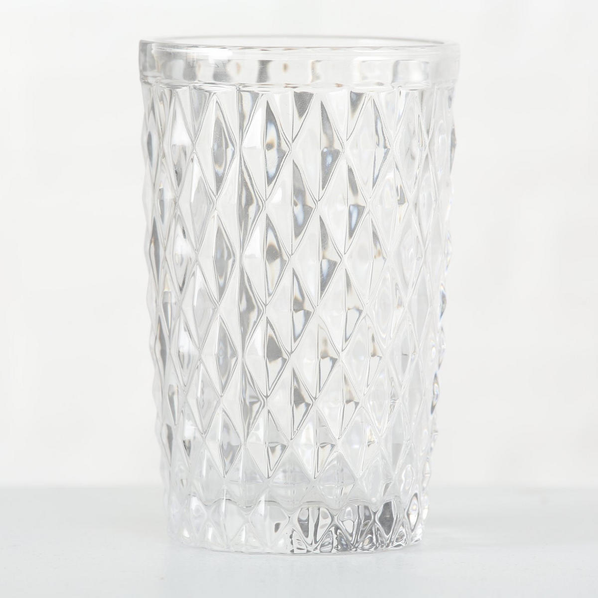 GLAS mit Verzierung Aurora Muster 1 300 ml 8/8/13 cm - Transparent, Glas (0.3L) - Boltze Home