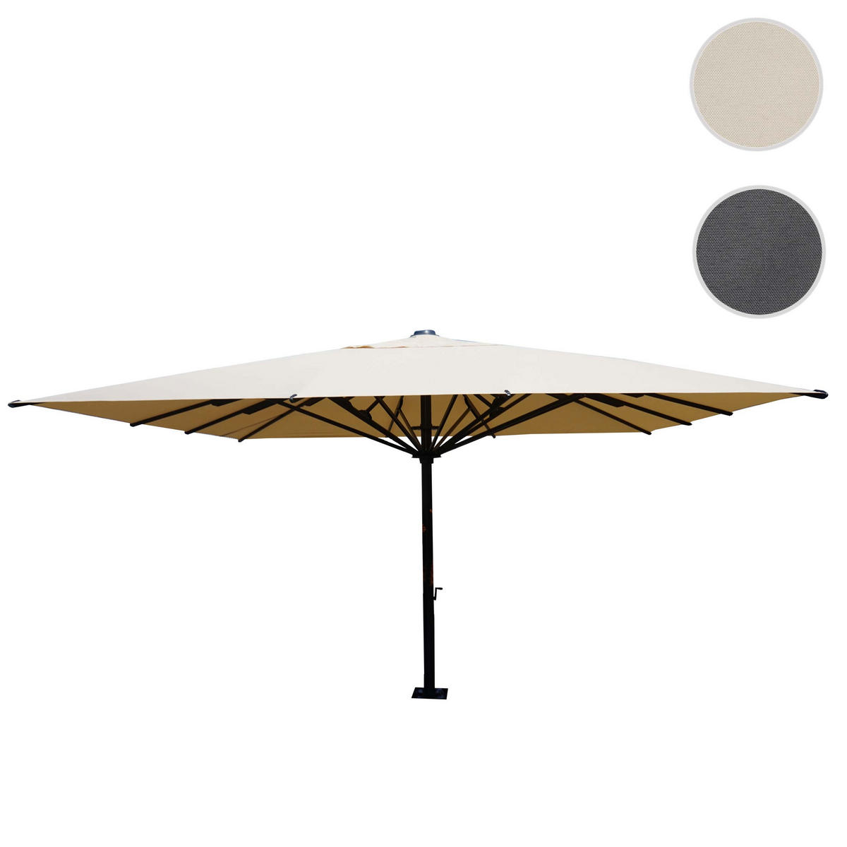 GASTRONOMIE-LUXUS-SONNENSCHIRM Cremeweiß - Weiß, Textil (500/500cm) - MCW