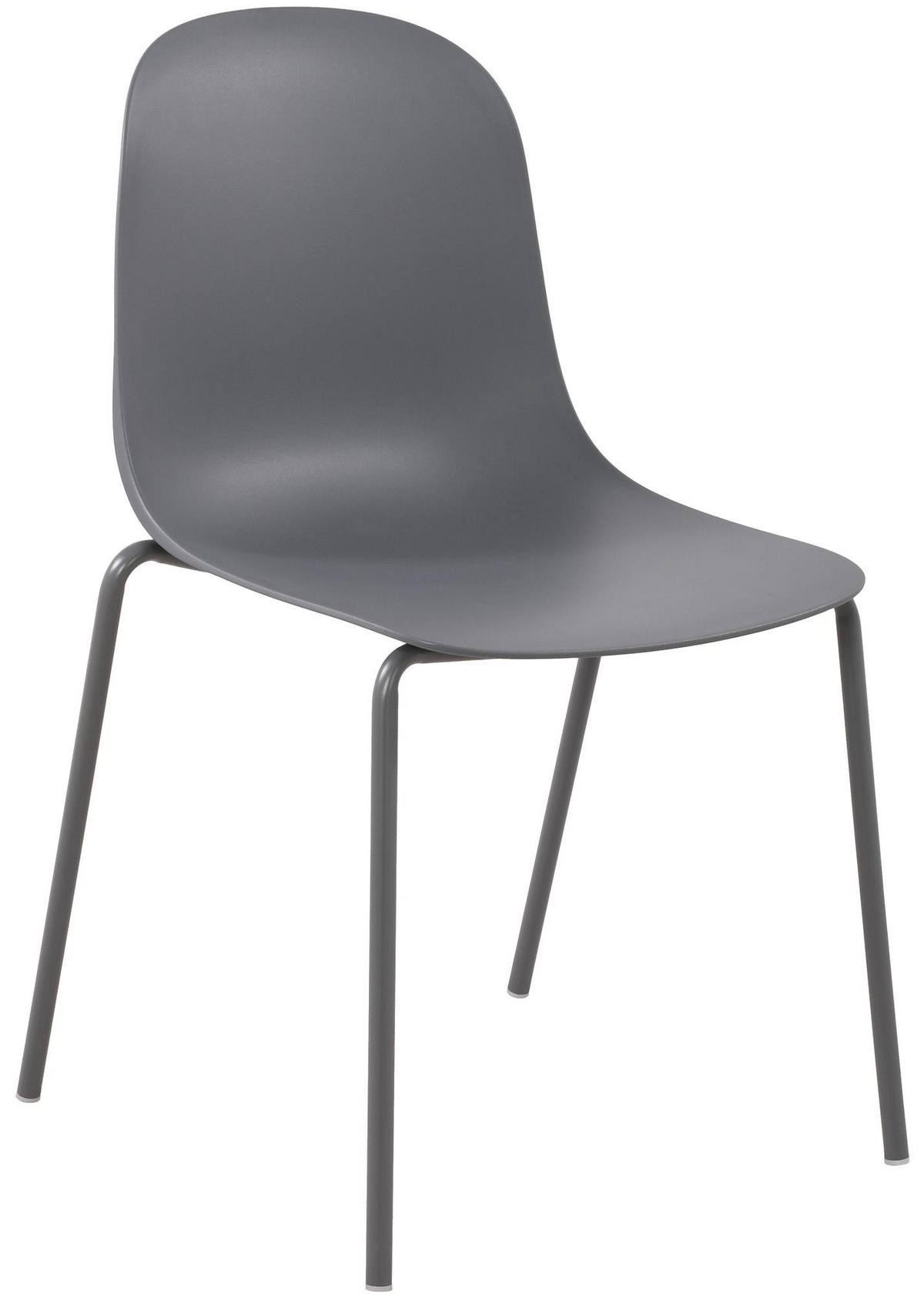 GARTENMÖBEL-SET Ella 2 Stühle 162x60x85cm Kunststoff Dunkelgrau Balkonset - Dunkelgrau, Kunststoff - DELUKE