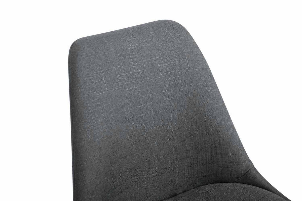STUHL Stoff dunkelgrau - Dunkelgrau/Grau, Holz/Textil (48/84/56cm) - CLP