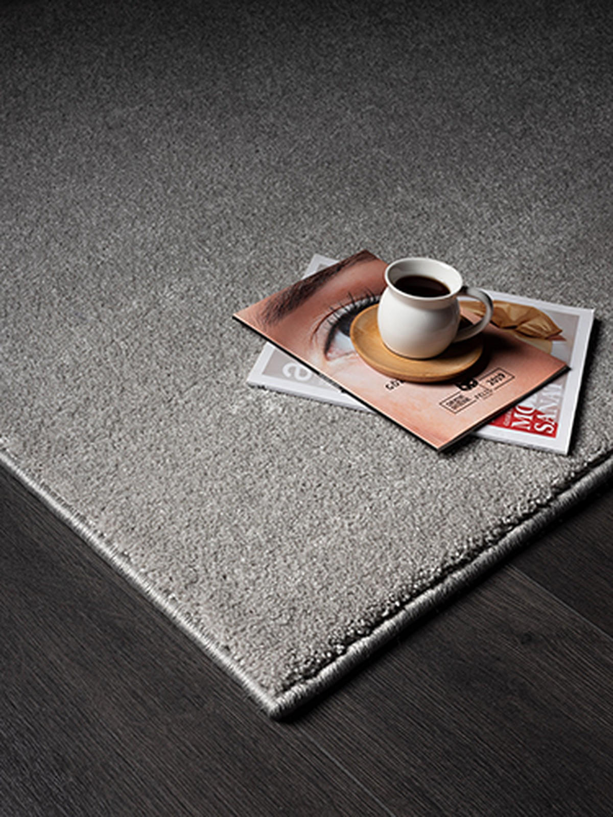 TEPPICH Hochflor BORMIDA Uni Polypropylen Silber Ø 200 cm Rund - Silberfarben, Textil (200/200cm) - KADIMA DESIGN