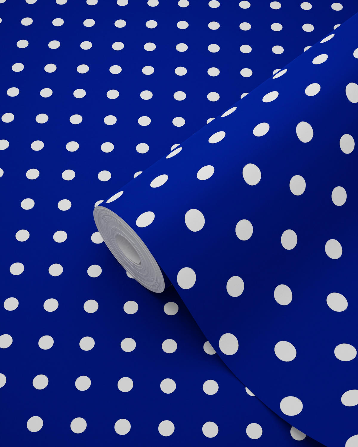 TAPETE Punkte 53 cm x 10.05 m - Blau, Papier (53/0.1cm) - ESTAhome