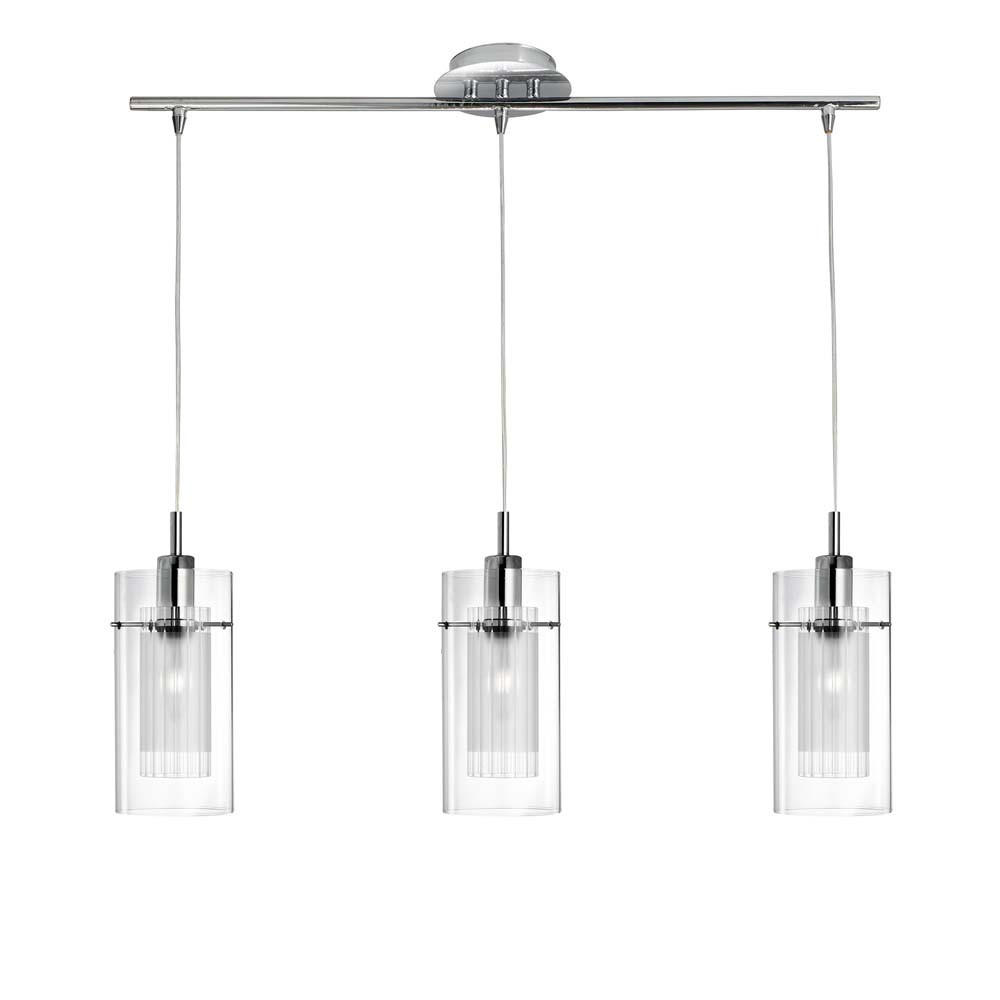 SearchLight Hängeleuchte Silber 12x130x71 cm