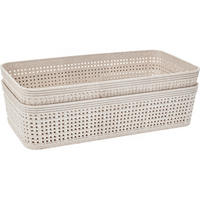 ORGANIZERBOX Basic Beige 25.5/13.5/8 cm Kunststoff - Beige, Kunststoff (25.5/13.5/8cm) - Mondex