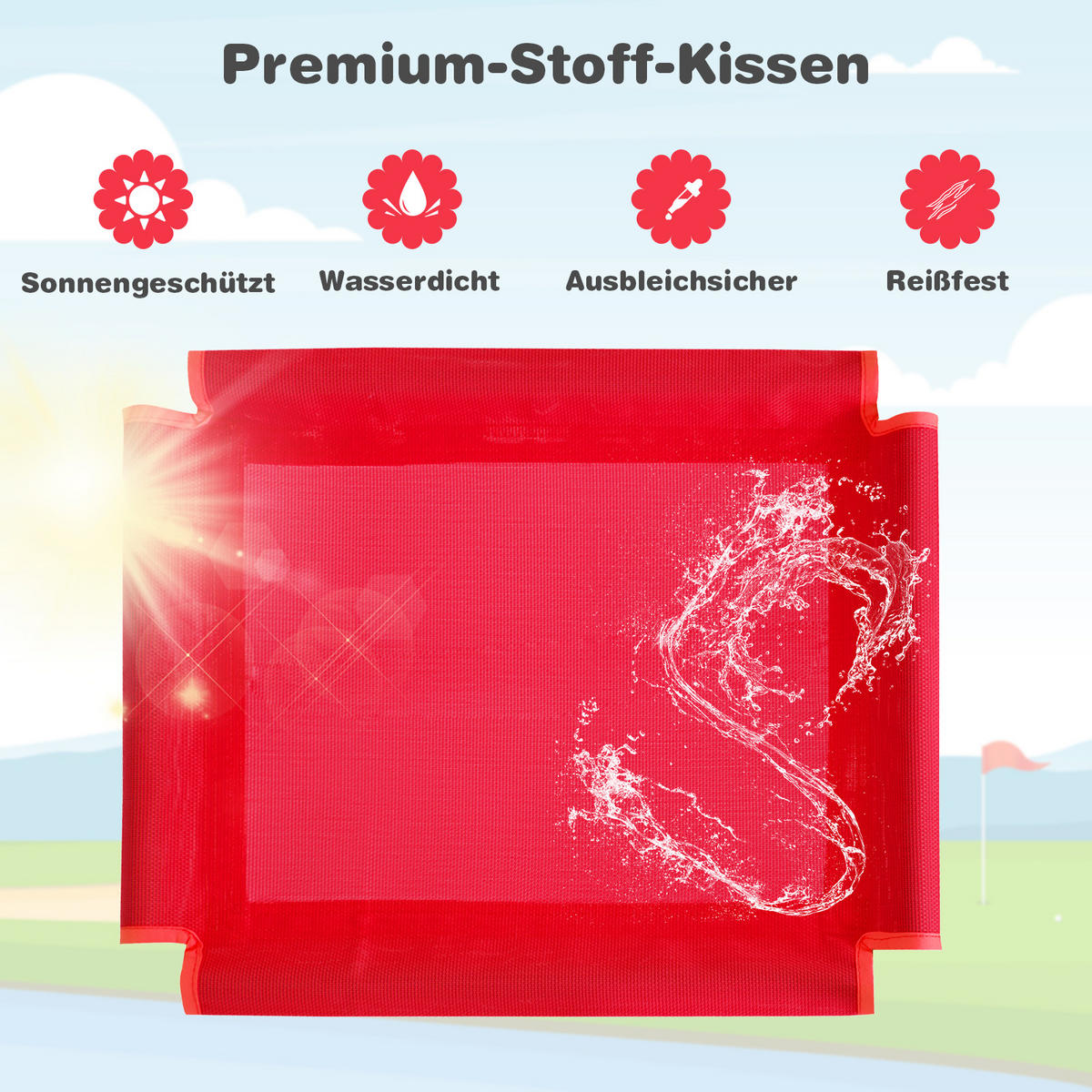 KLETTERKUPPEL Rot - Rot, Metall (183/92/242cm) - COSTWAY