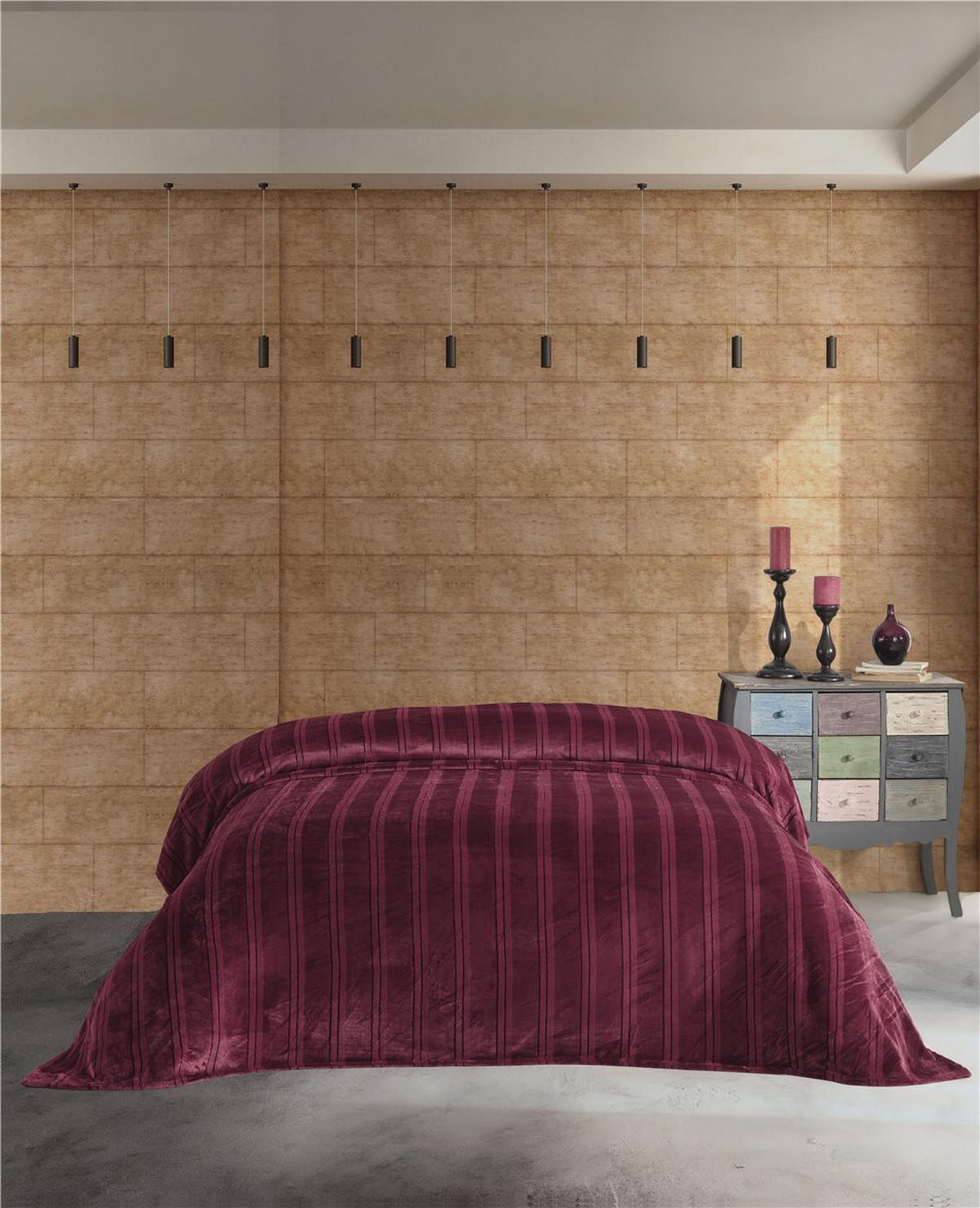 WOHNDECKE Venus 160/220 cm ROT - Rot, Textil (160/220cm) - ROLFNERS
