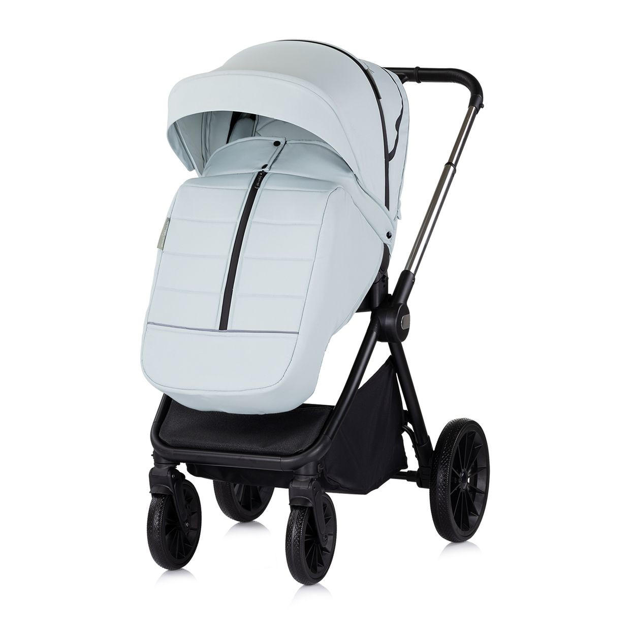 KOMBIKINDERWAGEN Encanto 3 in 1 hellgrün Babyschale i-Size Babywanne Sportsitz - Grün, Metall (80/57/105cm) - Chipolino