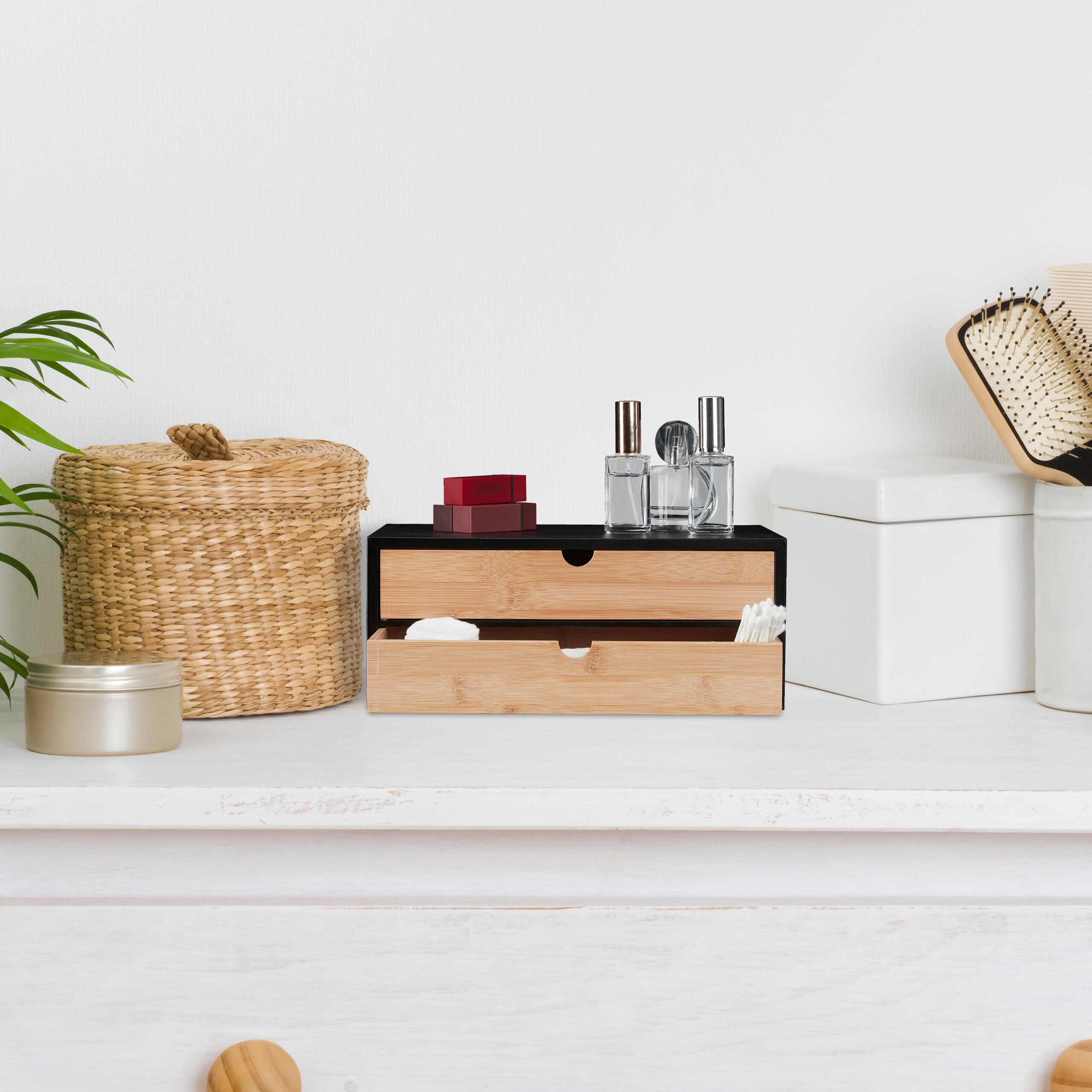 SCHUBLADENBOX - Multicolor, Holz/Holzwerkstoff (21/33/14cm) - Relaxdays