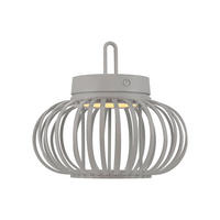 PENDEL TISCHLEUCHTE LED Metall sand, IP44, Touchdimmer, USB - Bernsteinfarben, Metall (25/25/22cm)