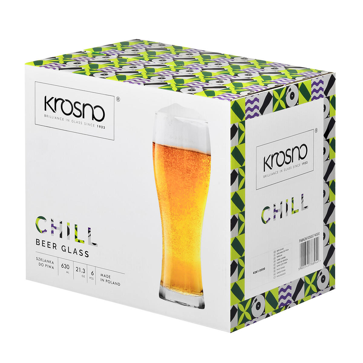 BIERGLÄSER UND WEIZENGLÄSER Chill, 6er-Set, 500 ml - Transparent, Glas (0.63L) - Krosno Glass