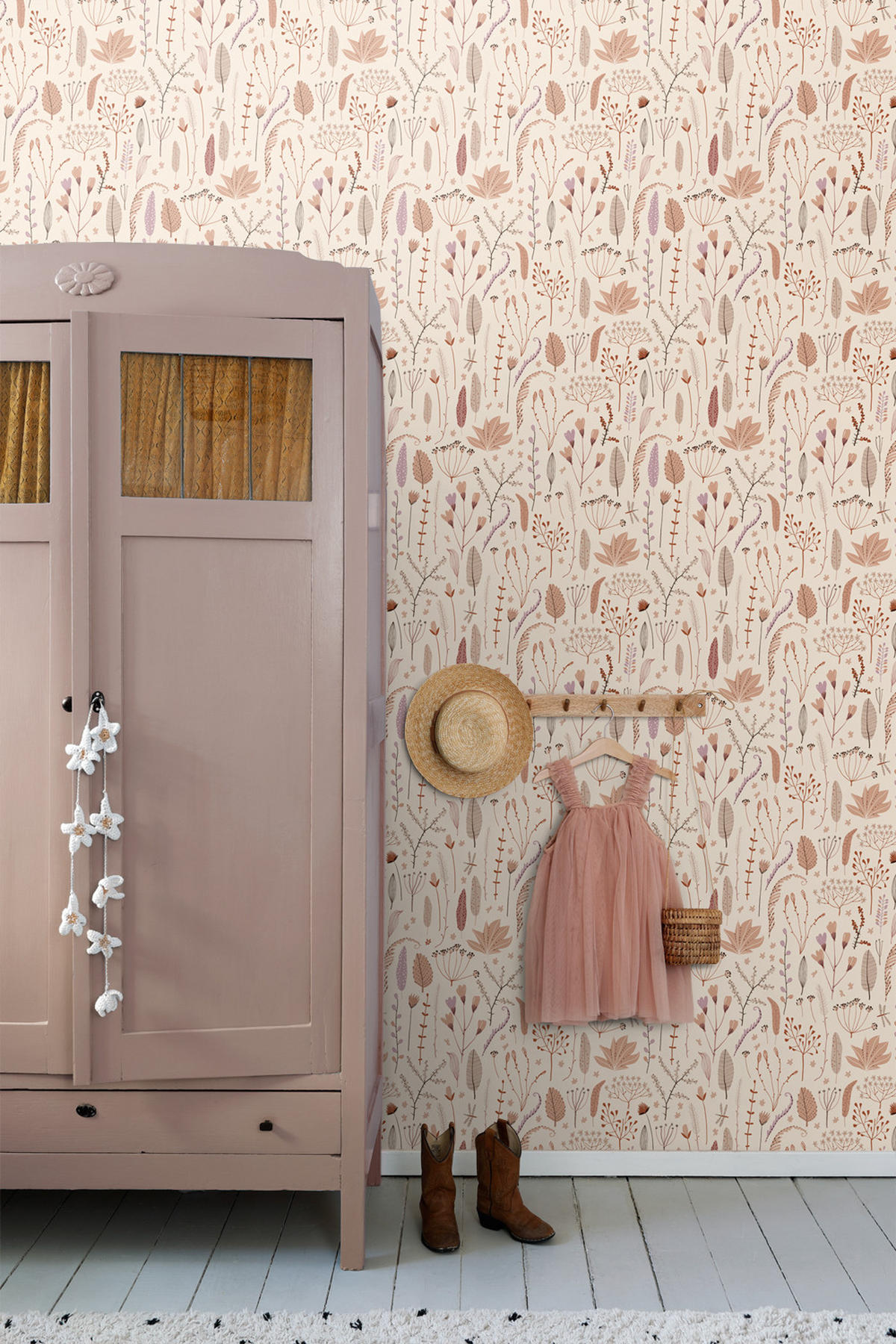 TAPETE Feldblumen 50 x 900 cm - Beige, Papier (50/0.1cm) - ESTAhome