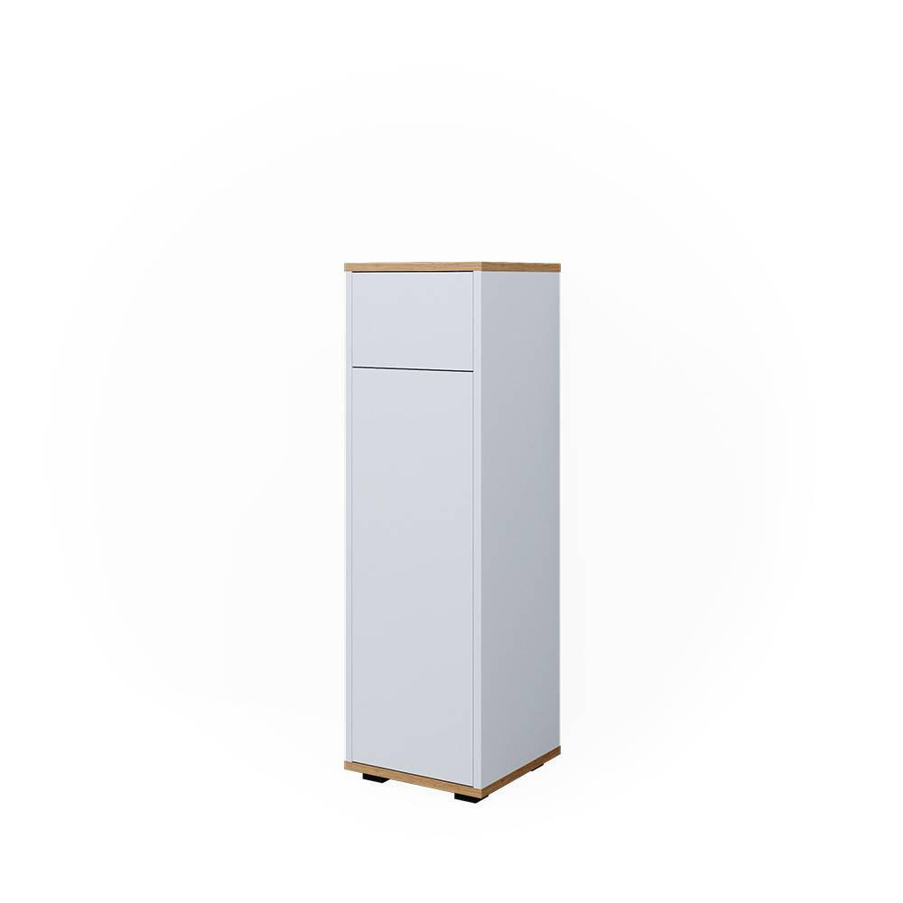 MIDISCHRANK Didi Weiß/Artisan 30 x 97 cm mit Schublade - Weiß, Holzwerkstoff (30/97/30cm) - Vicco