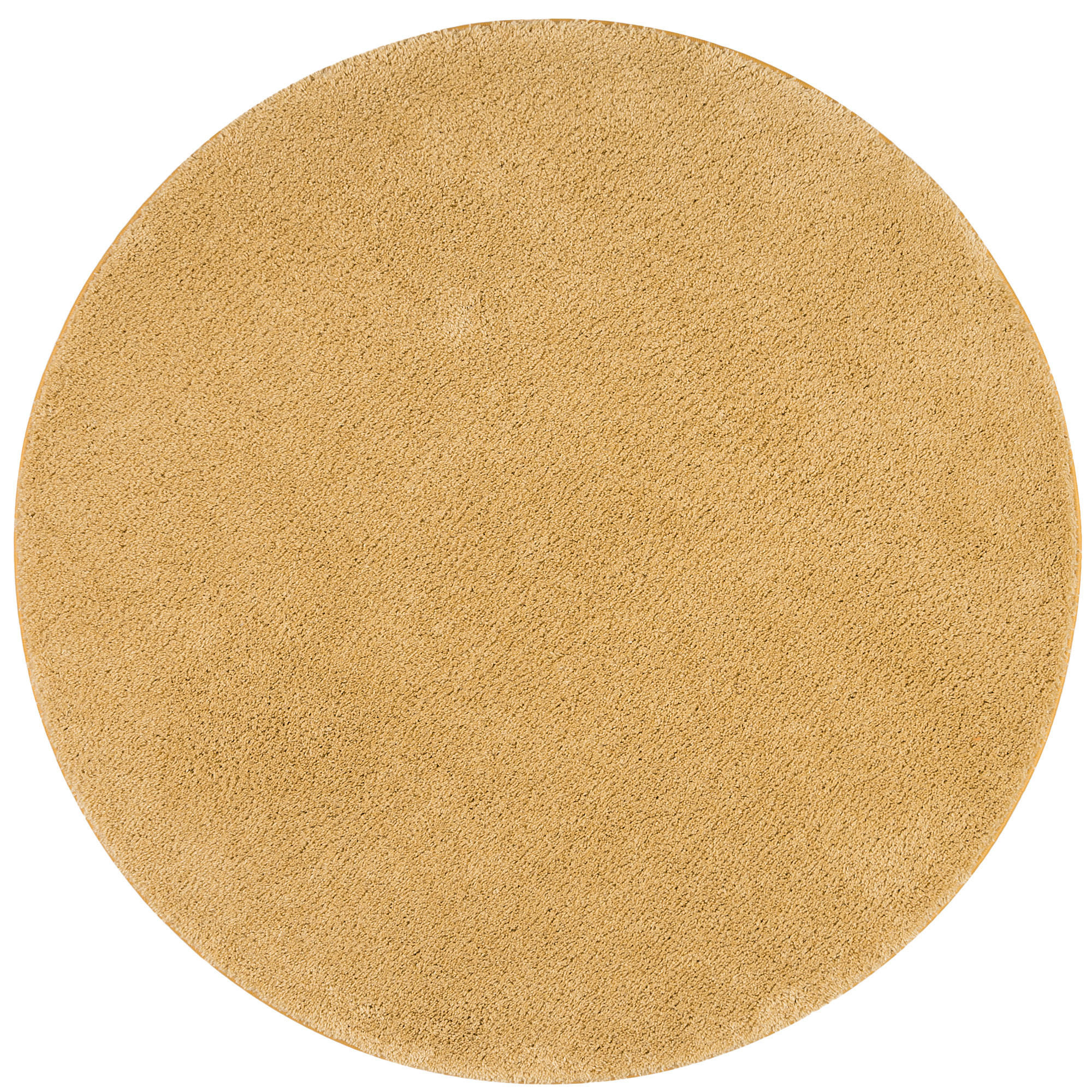 HOCHFLOR SHAGGY TEPPICH PALACE RUND - Currygelb, Textil (100/100cm) - Snapstyle