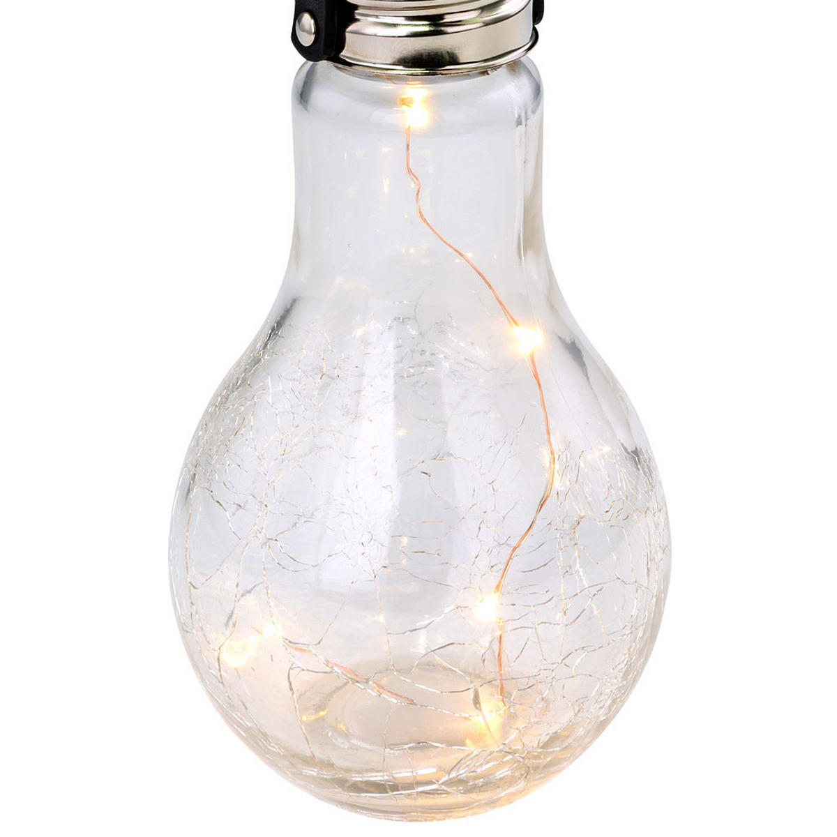 LED AUSSENLEUCHTE Silber Glas 3er Set - Silberfarben, Glas (9/9/17.5cm) - Globo Lighting