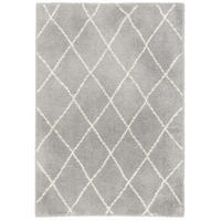 LUXUS SHAGGY TEPPICH SILKY SOFT MODERN RAUTEN - Grau, Textil (80/150cm) - Pergamon