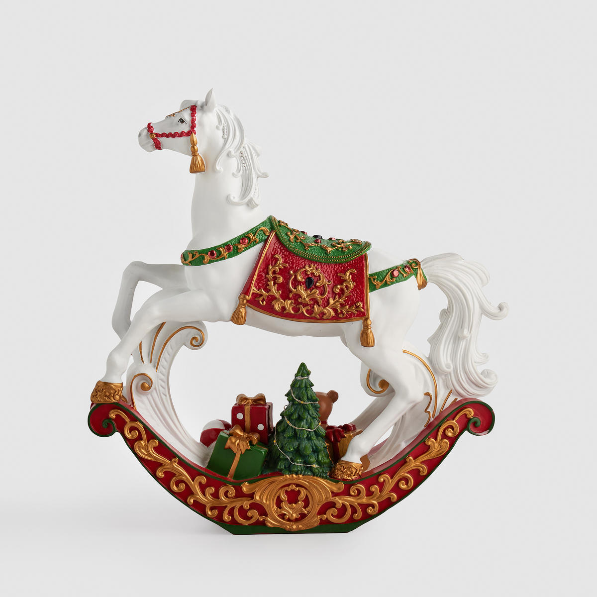 LEDFIGUR Sparklehorse, 43x14x42 cm, Rot, Dekorative Weihnachtsdeko - Rot, Kunststoff (14/43/42cm) - home&you