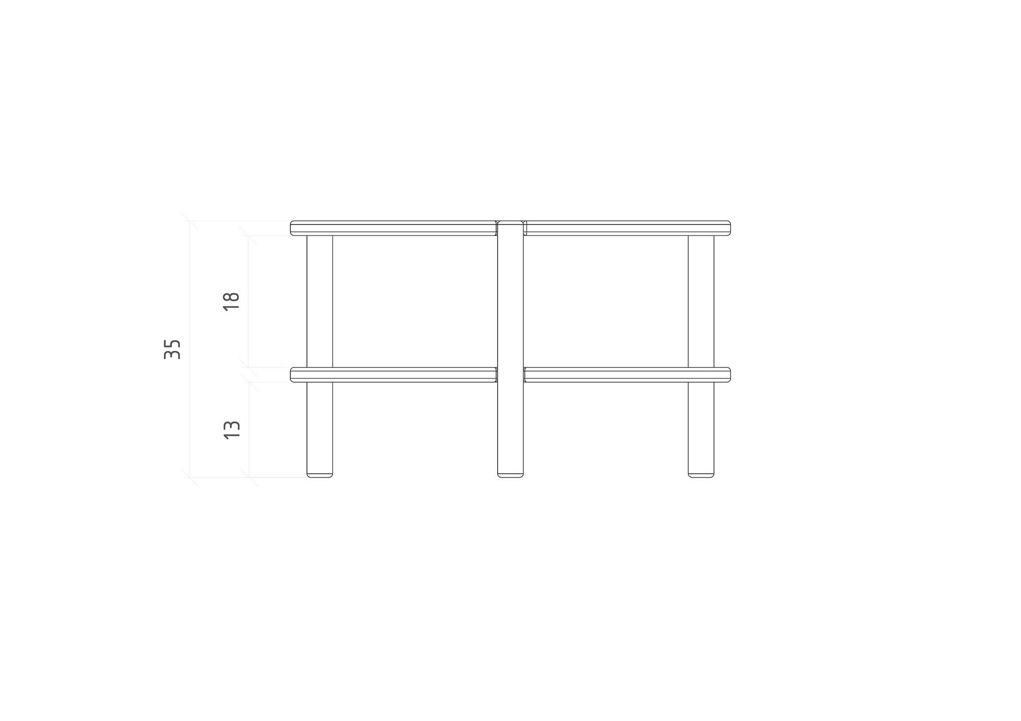 KAFFEETISCH NIEDRIG INA Wildeiche - Dunkelbraun, Holz (60/60/35cm) - byoak