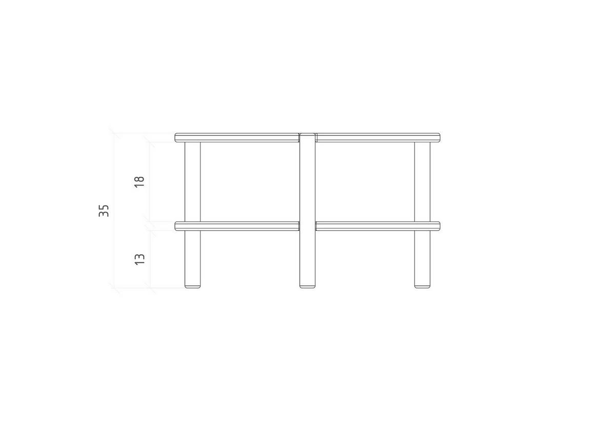 KAFFEETISCH NIEDRIG INA Wildeiche - Alteiche, Holz (60/60/35cm) - byoak