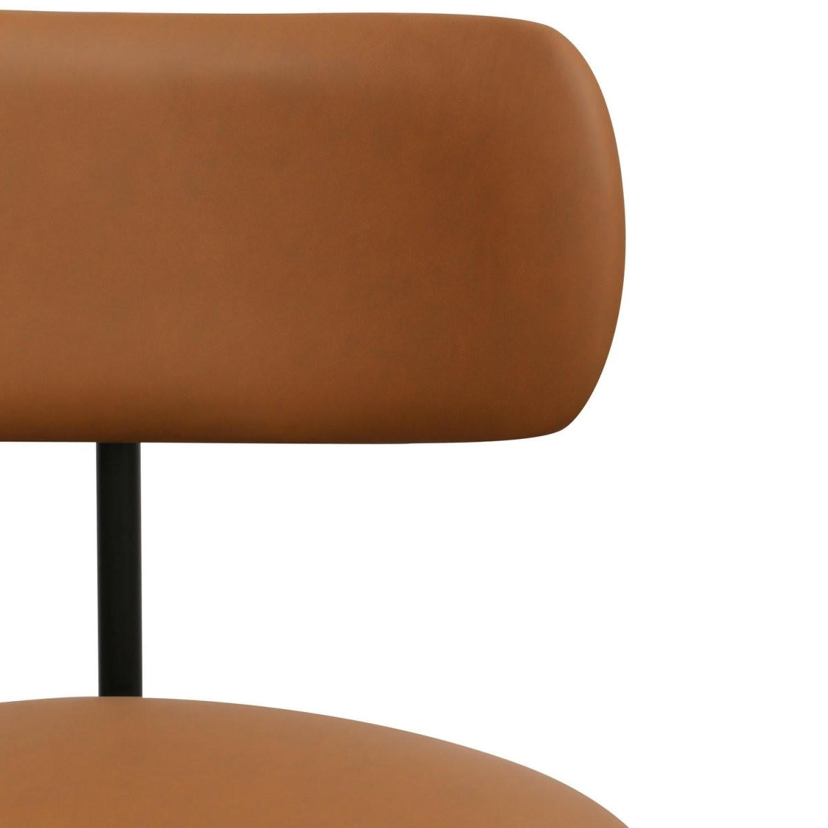 DREHSTUHL höhenverstellbar in Kunstleder Cognacbraun - Schwarz/Braun, Textil/Metall (56/74/57cm) - Furnhouse