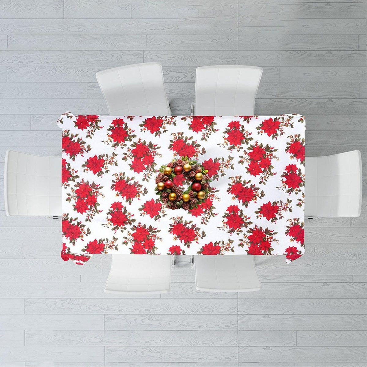 WEIHNACHTSTISCHDECKE Fleckenabweisend 180x130 cm - Weiß, Textil (180/130cm) - Excellent Houseware