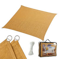 SONČNO jadro - bež, kovina/umetna masa (400/400cm) - Relaxdays