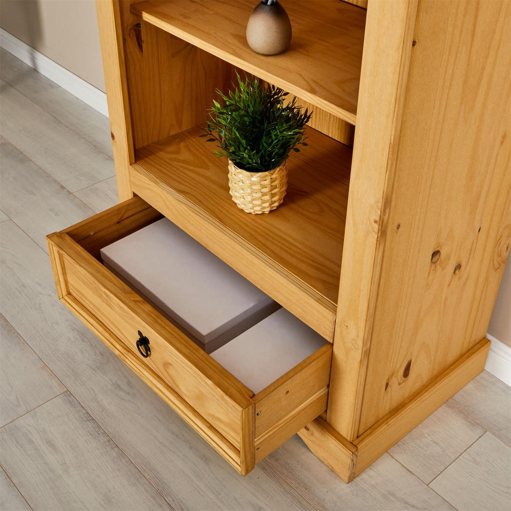 Thumbnail - Idimex Bücherschrank, Braun, Holz, Kiefer, Vintage, 80x174x44 cm, FSC Mix, Wohnzimmer, ,