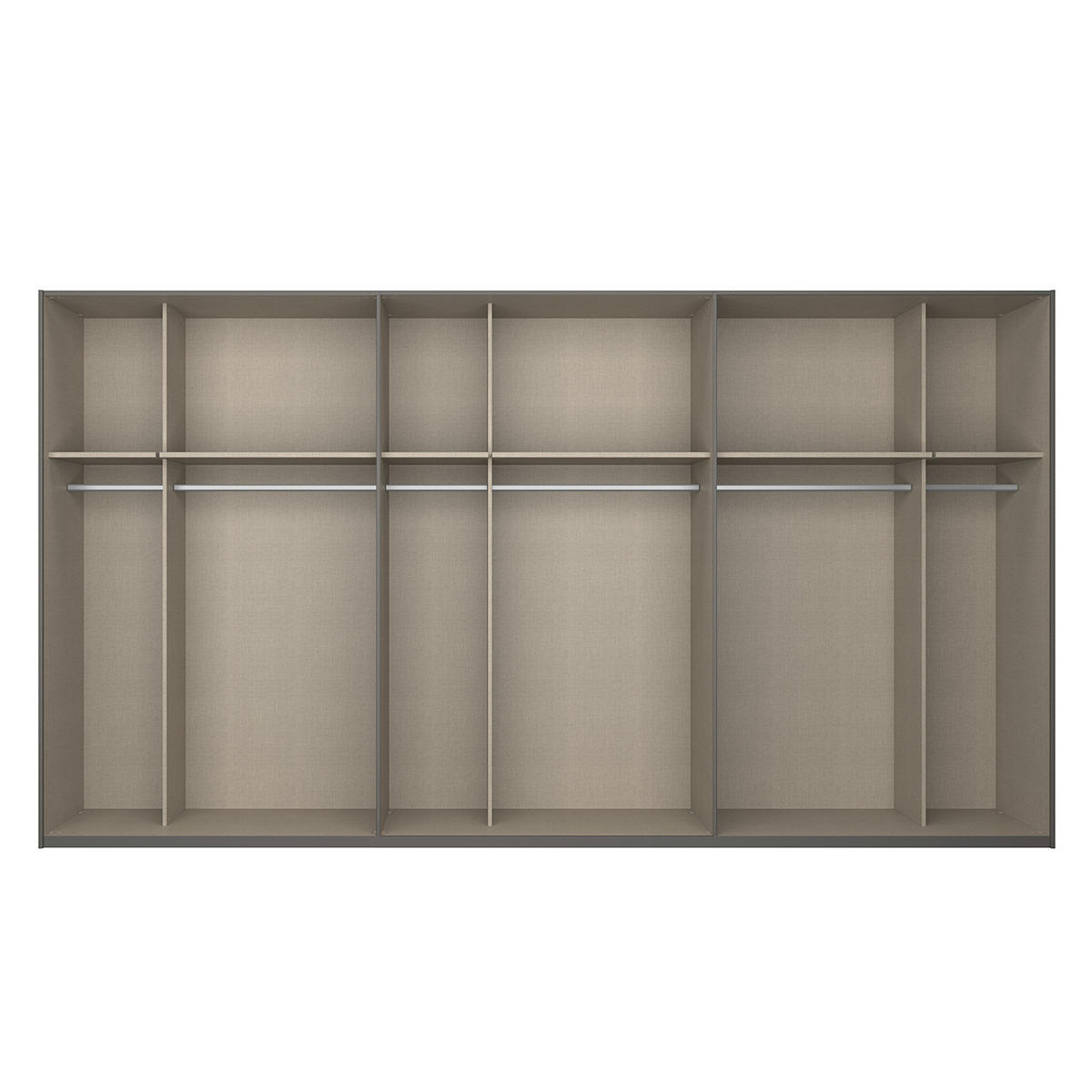 SCHWEBETÜRENSCHRANK - Graphitfarben, Holzwerkstoff (405/222/69cm) - home24