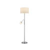 LED-STEHLAMPE Weiß Höhe 170cm, mit Leselampe - Weiß, Textil (40/40/170cm) - meineWunschleuchte