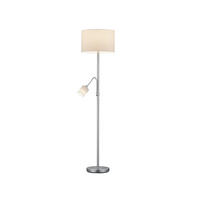 LED-STEHLAMPE Weiß Höhe 170cm, mit Leselampe - Weiß, Textil (40/40/170cm) - meineWunschleuchte
