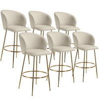 BARSTUHL Luana,51 x 60 x 106 cm, Belastbarkeit 120 kg,creme/gold - Goldfarben/Creme, Kunststoff (51/106/60cm) - tectake
