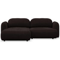 ROHOVÁ SEDAČKA Tvoya hnědá žinylka - černá/hnědá, textil/plast (267/175cm) - Selsey