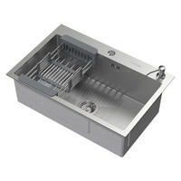 SPÜLBECKEN Edelstahl 68/45cm - Silberfarben, Metall (45/20/68cm) - ML-DESIGN
