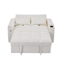 SOFABETT 140,5/74/82 cm Beige - Beige, Textil (74/82/140.5cm)