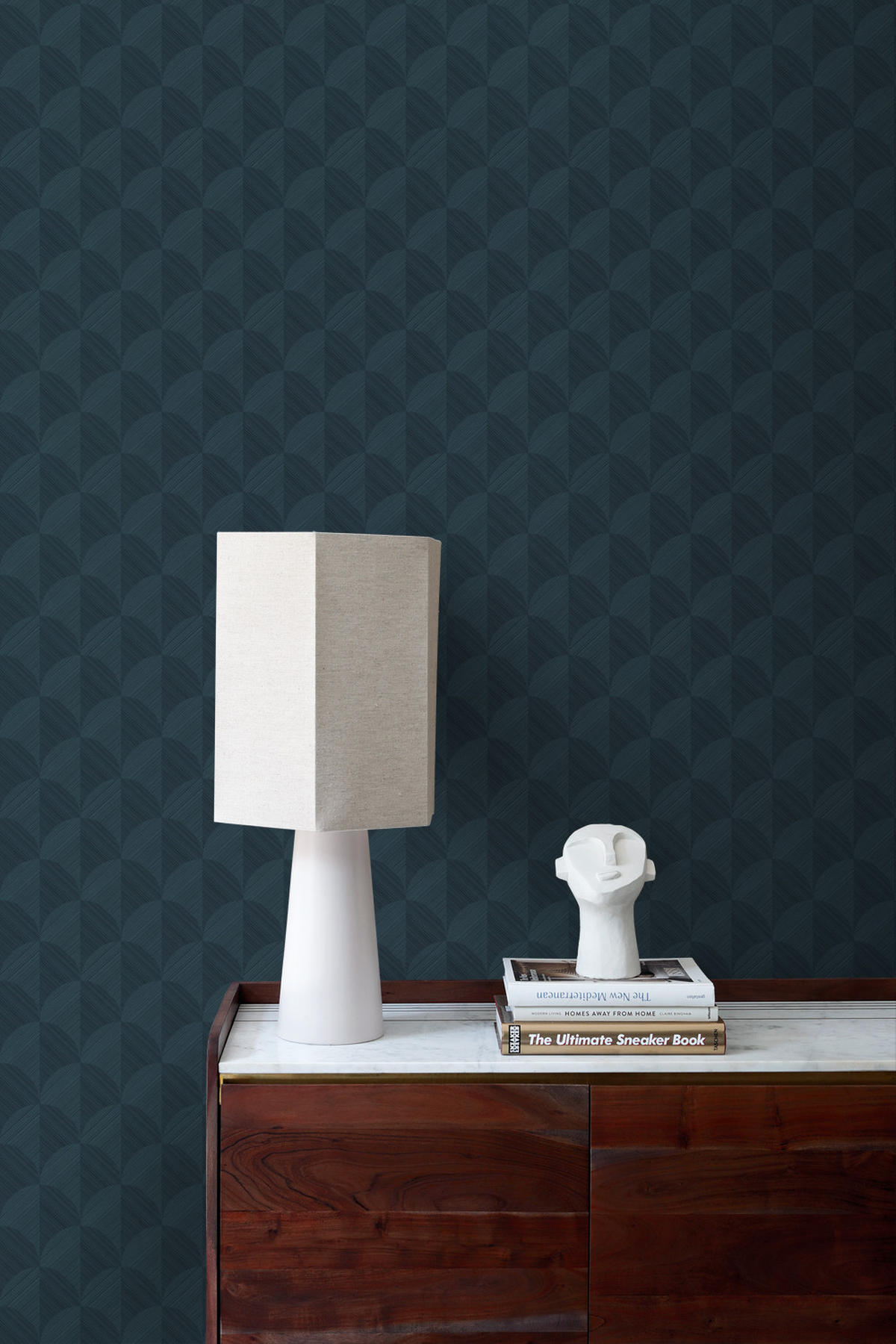 TAPETE 3D Muster 50 x 900 cm - Blau, Papier (50/900cm) - Origin Wallcoverings