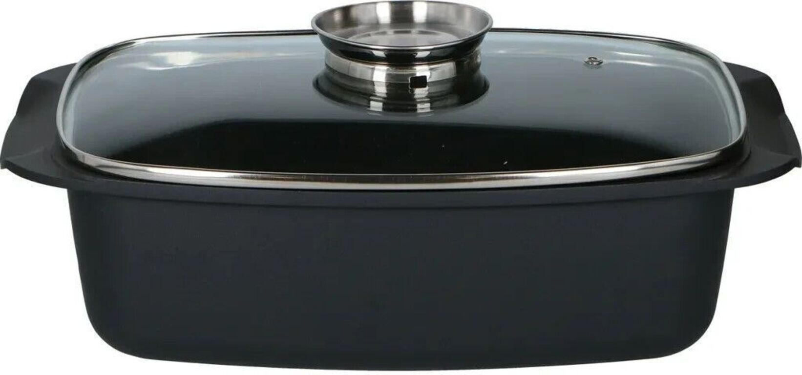 BRÄTER Alpina Schwarz mit Glasdeckel - Schwarz, Glas/Keramik (39/22/10cm) - Alpina