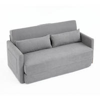 SCHLAFSOFA DE-33998 2-in-1 klappbar mit Seitentaschen Grau - Grau, Metall (92/82/165cm) - ComfortXL