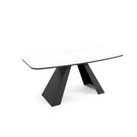 ESSTISCH Myron - Schwarz/Weiß, Holzwerkstoff/Metall (80/160/76cm) - Meblini