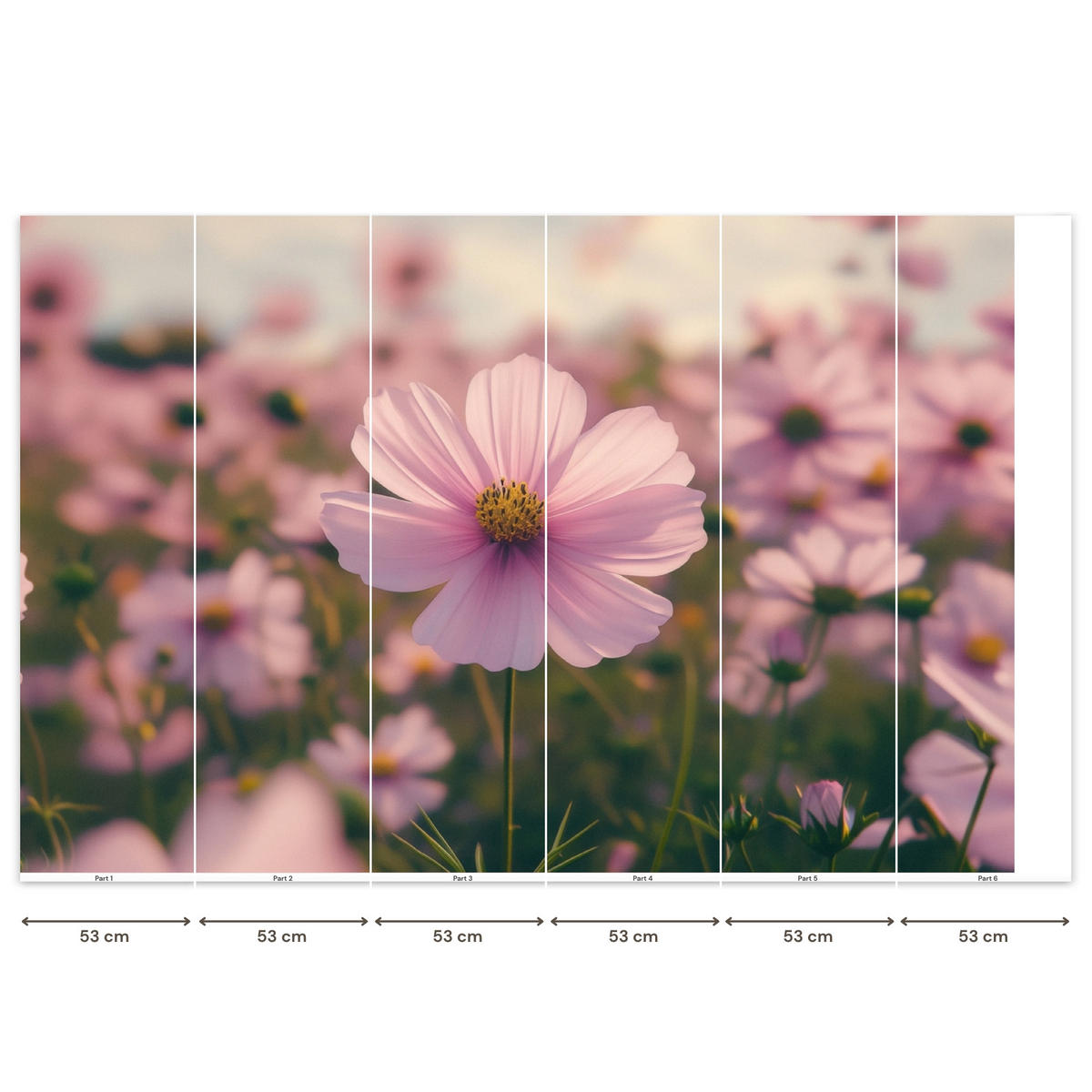 TAPETE - Blumen - Lila - Unscharf - 300x200 cm - Rosa, Papier (300/200cm) - OnlyWow