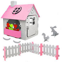 FILZ-SPIELHAUS 110/100/124 Pink - Pink, Kunststoff (100/125/110cm) - smalla