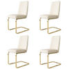 ESSZIMMERSTUHL 4er Set Samt Diamant Beige Gold Metallbeine - Beige, Textil (49.5/91/46cm) - FLIEKS