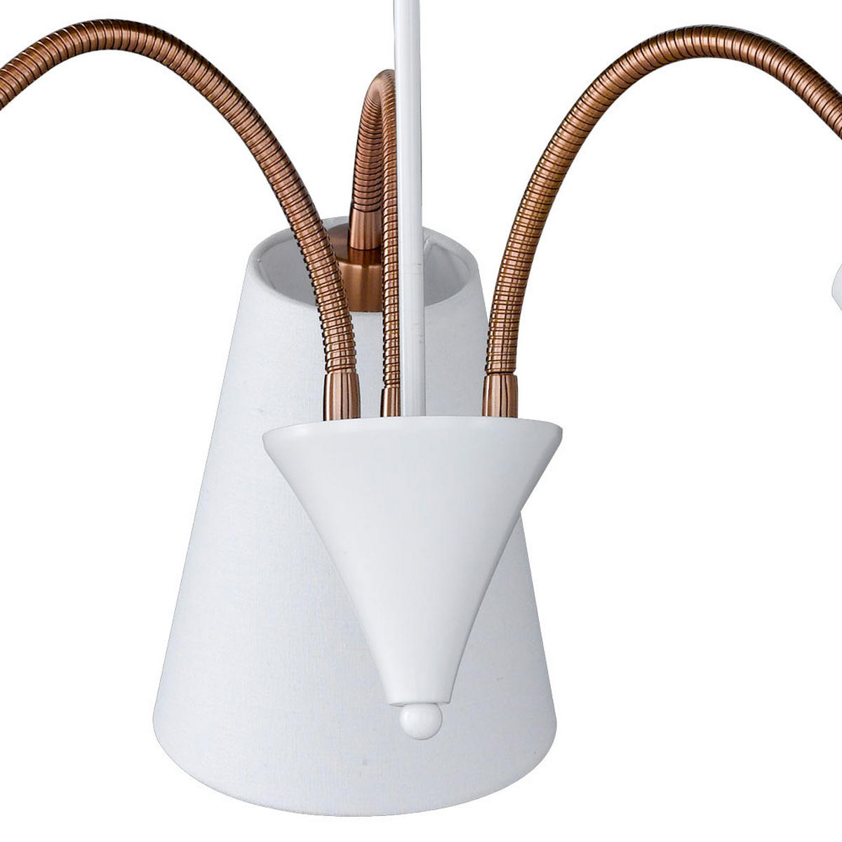 HÄNGELEUCHTE HOPPER Weiß Stoff - Weiß, Metall (40/40/64cm)