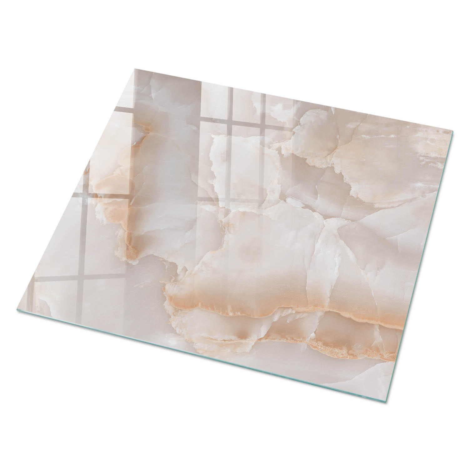 GLASPLATTE 80x60 cm – Marmormuster - Violett, Glas (0.4/80/60cm) - ArtPrintCave