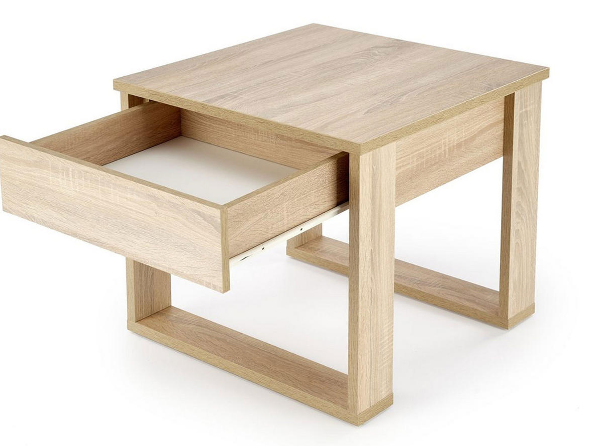 COUCHTISCH Nea Eiche Sonoma 60 / 60 / 52cm - Eichefarben, Holz/Holzwerkstoff (60/60/52cm) - Feldmann-Wohnen