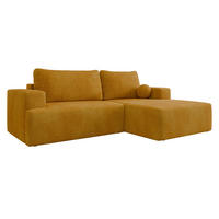 ECKSOFA Mivo, Seite: Rechts - Gelb/Schwarz, Holz/Kunststoff (266/163cm) - MIRJAN24