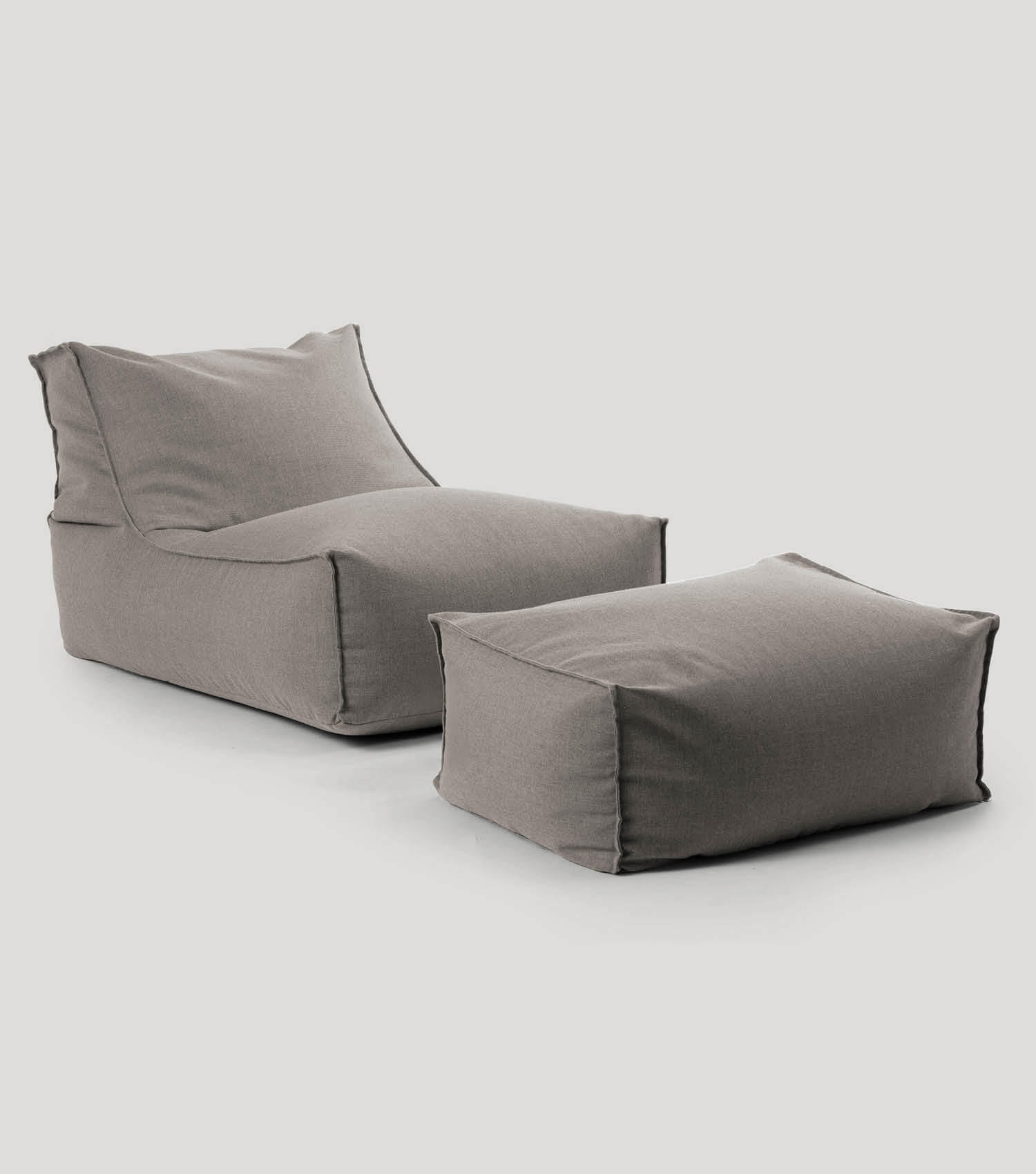 SITZSACK und Hocker Der Sundowner - Dunkelgrau, Textil (60/65/95cm) - Mokebo