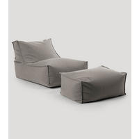 SITZSACK und Hocker Der Sundowner - Dunkelgrau, Textil (60/65/95cm) - Mokebo