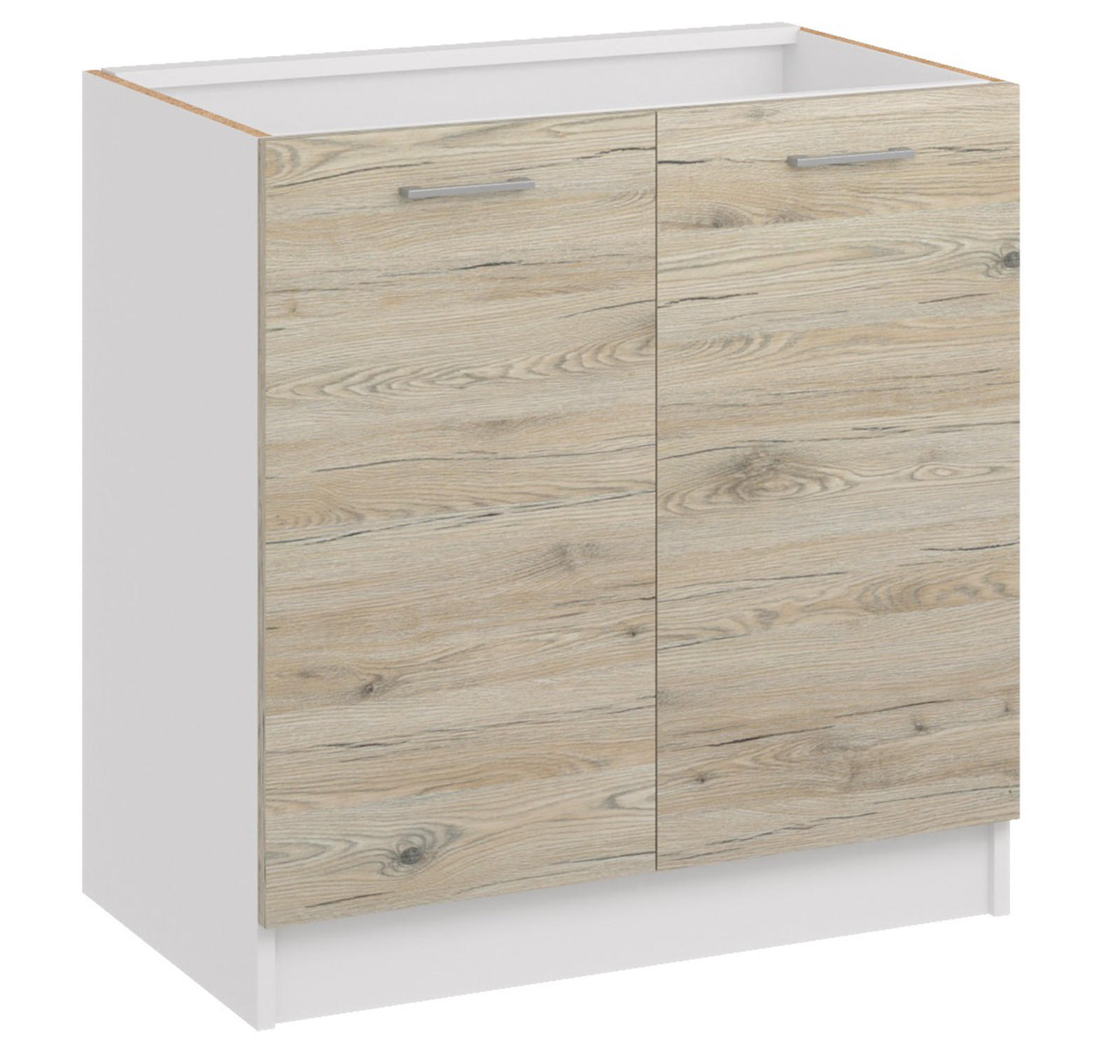 KÜCHENUNTERSCHRANK D80 2D eiche bordeaux - Bordeaux, Holzwerkstoff (80/82/44cm) - roe furniture