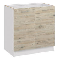 KÜCHENUNTERSCHRANK D80 2D eiche bordeaux - Bordeaux, Holzwerkstoff (80/82/44cm) - roe furniture